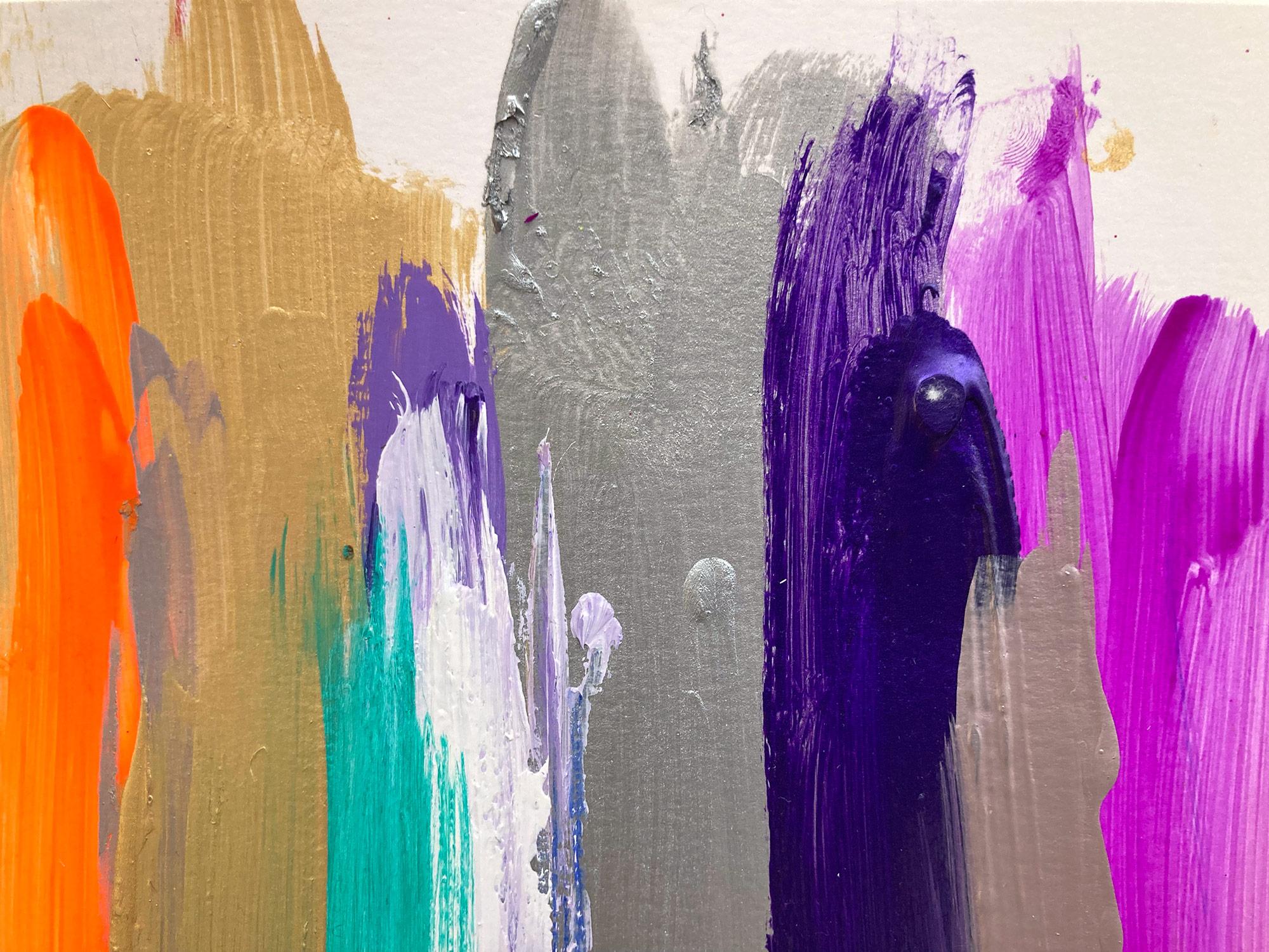 „My Horizon – Euro Trip“ Abstraktes Farbfeld Zeitgenössisches Gemälde auf Papier im Angebot 7