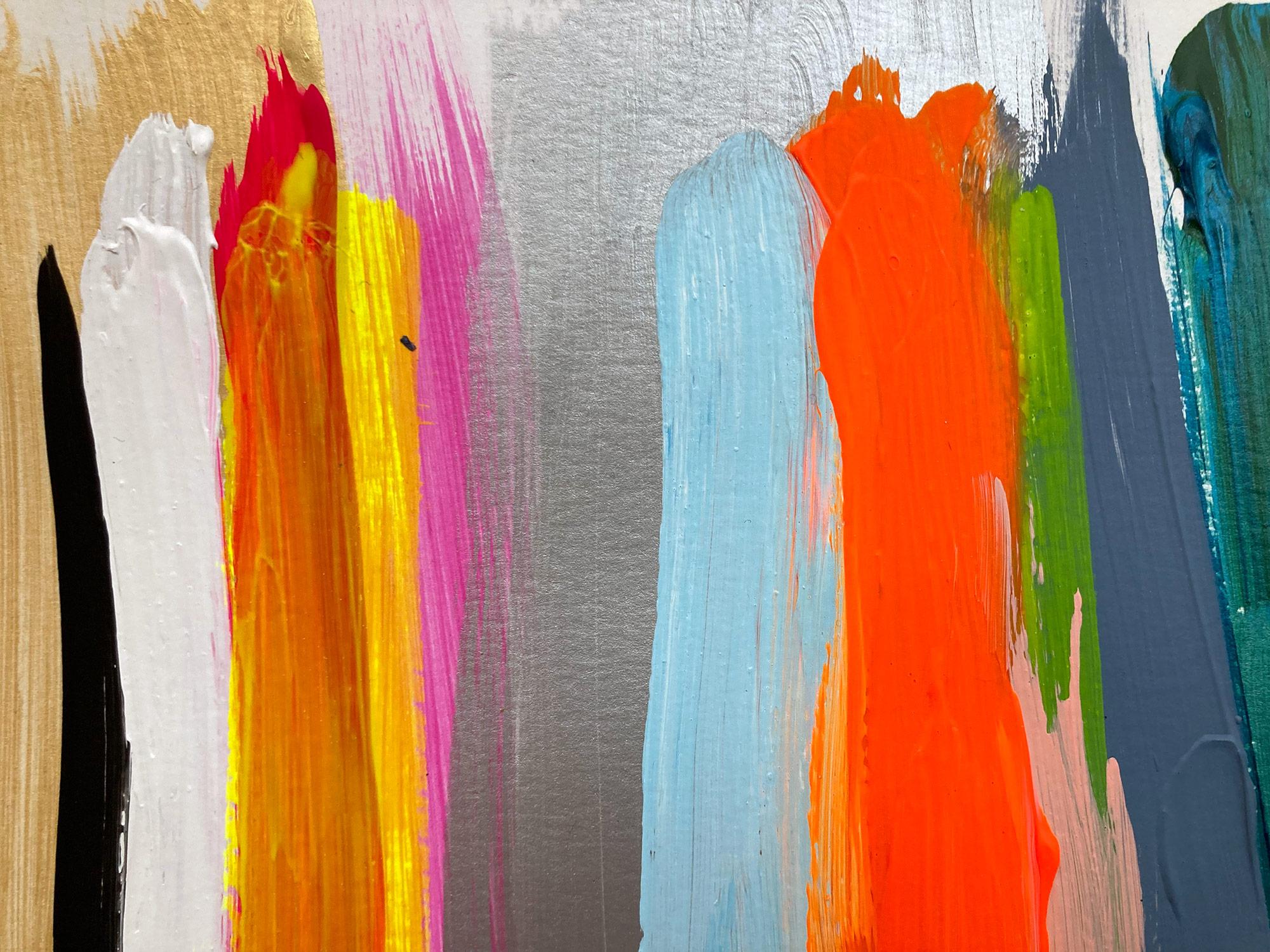 „My Horizon – Euro Trip“ Abstraktes Farbfeld Zeitgenössisches Gemälde auf Papier im Angebot 8