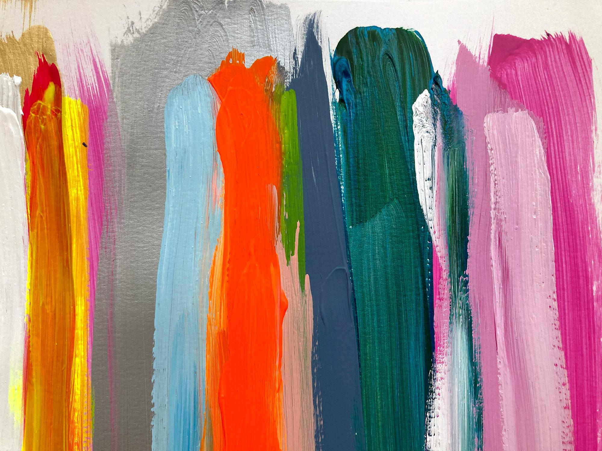 „My Horizon – Euro Trip“ Abstraktes Farbfeld Zeitgenössisches Gemälde auf Papier im Angebot 1
