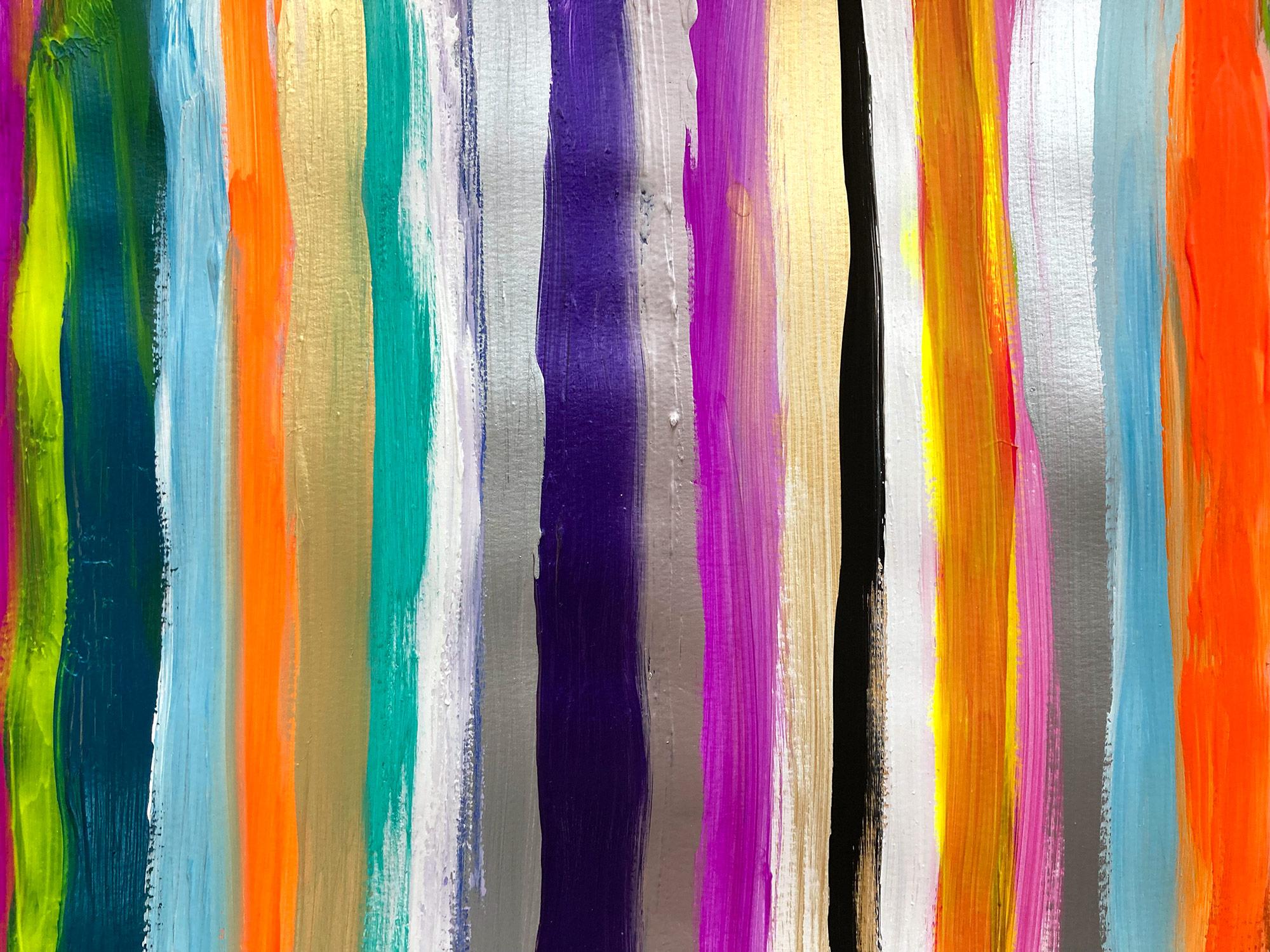 „My Horizon – Euro Trip“ Abstraktes Farbfeld Zeitgenössisches Gemälde auf Papier im Angebot 6