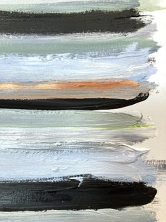 "My Horizon - Euro Trip" Abstract Color Field Contemporary Oil Painting on Paper