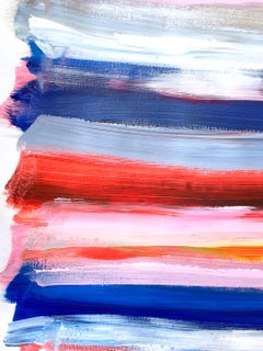 "My Horizon - Hamptons Getaway" Color Field Contemporary Painting Paper