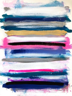 "My Horizon - Laguna Beach" Abstract Colorful Contemporary Pop Painting on Paper