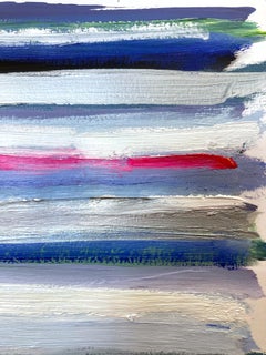 "Il mio orizzonte - Lago di Como" Pittura contemporanea astratta su carta con campo cromatico