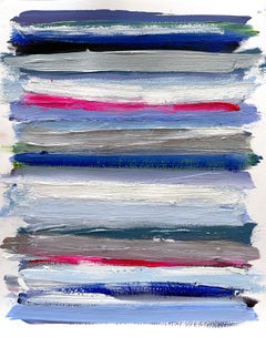 "Mein Horizont - Comer See" Abstraktes Farbfeld Zeitgenössische Malerei auf Papier