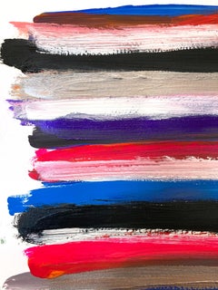 "My Horizon - Manhattan" Abstract Color Field Contemporary Painting on Paper