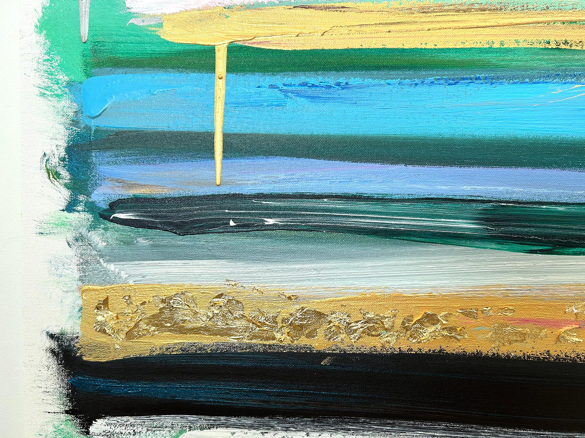 Une œuvre à l'acrylique et à l'huile sur toile avec une utilisation brillante de la couleur et de la texture. Nous nous concentrons sur la simplicité de la beauté dans l'instant, alors que Shaoul crée une palette translucide mais très colorée avec