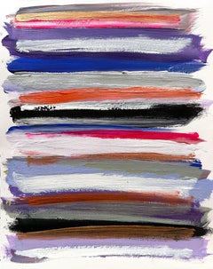 "My Horizon - Manhattan Nights" Peinture à l'huile contemporaine abstraite à champs de couleurs