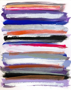 "My Horizon - Manhattan Nights" Abstract Color Field Contemporary Oil Painting