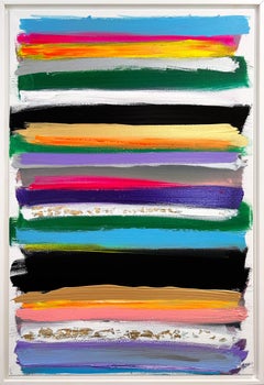 "My Horizon - Manhattan Nights" Peinture contemporaine abstraite à champs de couleurs