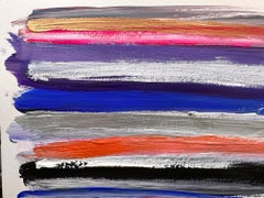 "My Horizon - Manhattan Nights" Abstract Color Field Contemporary Oil Painting