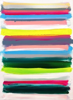 "Mon Horizon - Martinique" Peinture abstraite contemporaine sur toile avec champs de couleurs