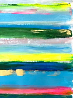 "My Horizon - Mykonos" Color Field Contemporary Painting Paper Rothko Inspired