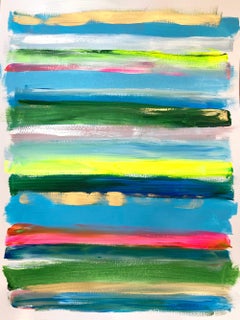"My Horizon - Mykonos" Color Field Contemporary Painting Paper Rothko Inspired