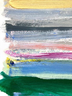 "My Horizon - Portofino" Color Field Contemporary Mixed Media Painting on Paper