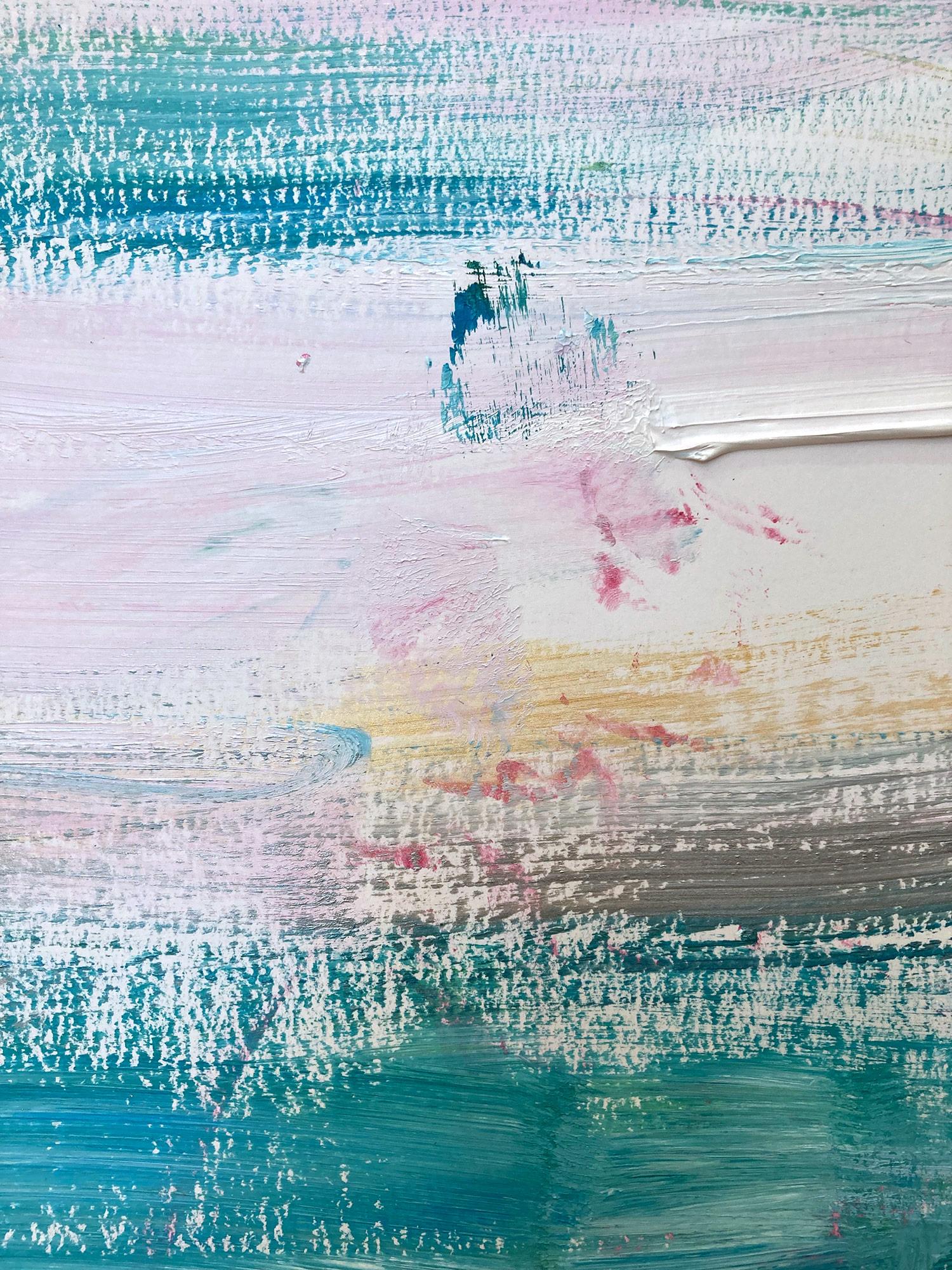 « My Horizon -Queen Victoria » - Peinture abstraite en couleur contemporaine sur papier en vente 3