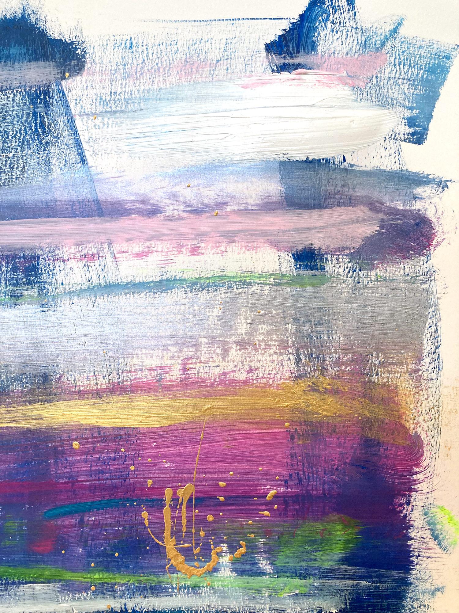 Abstraktes Farbfeld „My Horizon – St. Ives“ Zeitgenössisches Gemälde auf Papier – Painting von Cindy Shaoul