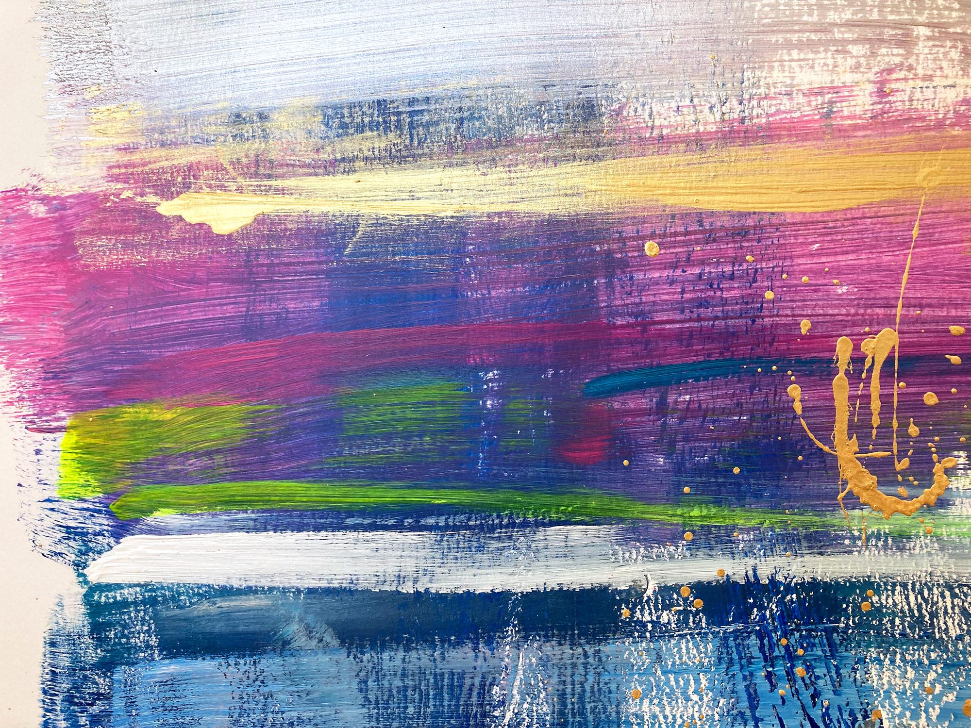Abstraktes Farbfeld „My Horizon – St. Ives“ Zeitgenössisches Gemälde auf Papier im Angebot 3