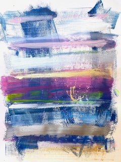 "My Horizon - St. Ives" Abstract Color Field Contemporary Painting on Paper
