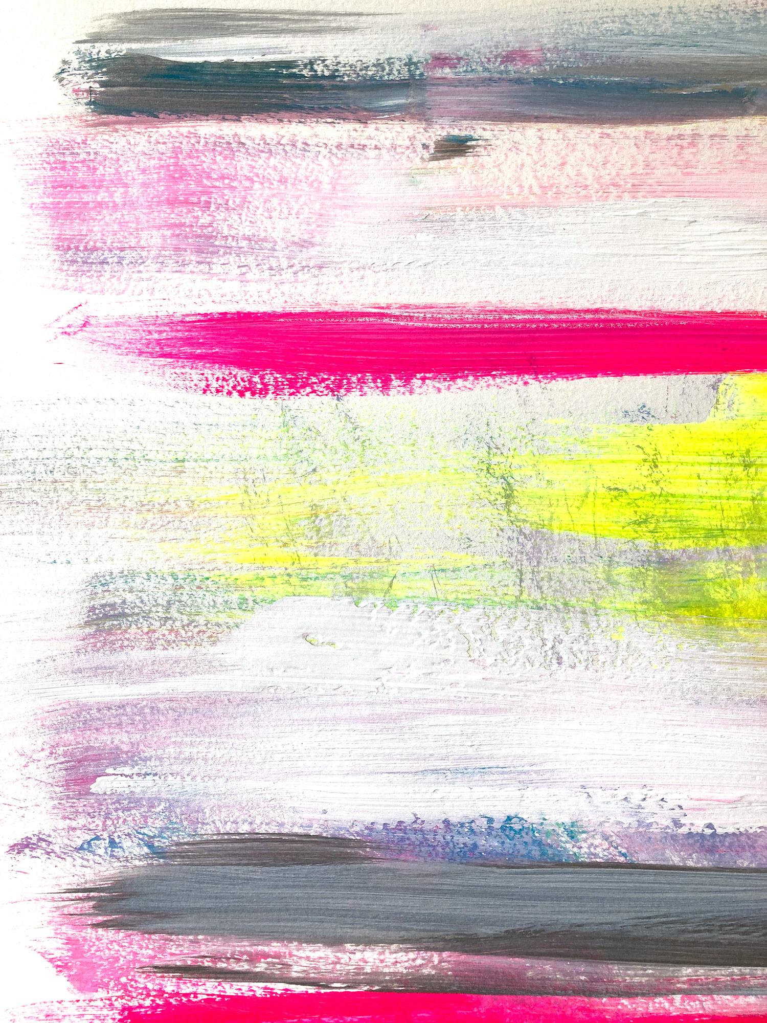 „My Horizon – St. Ives“ Abstraktes Farbfeld Zeitgenössisches Pop-Gemälde auf Papier im Angebot 2