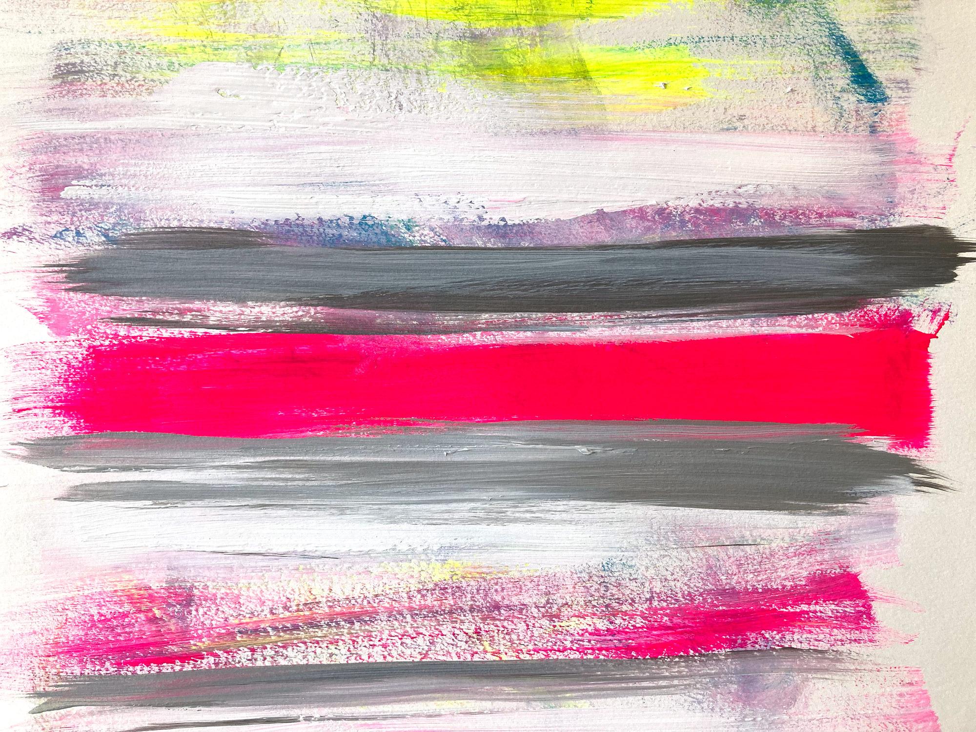 „My Horizon – St. Ives“ Abstraktes Farbfeld Zeitgenössisches Pop-Gemälde auf Papier im Angebot 4