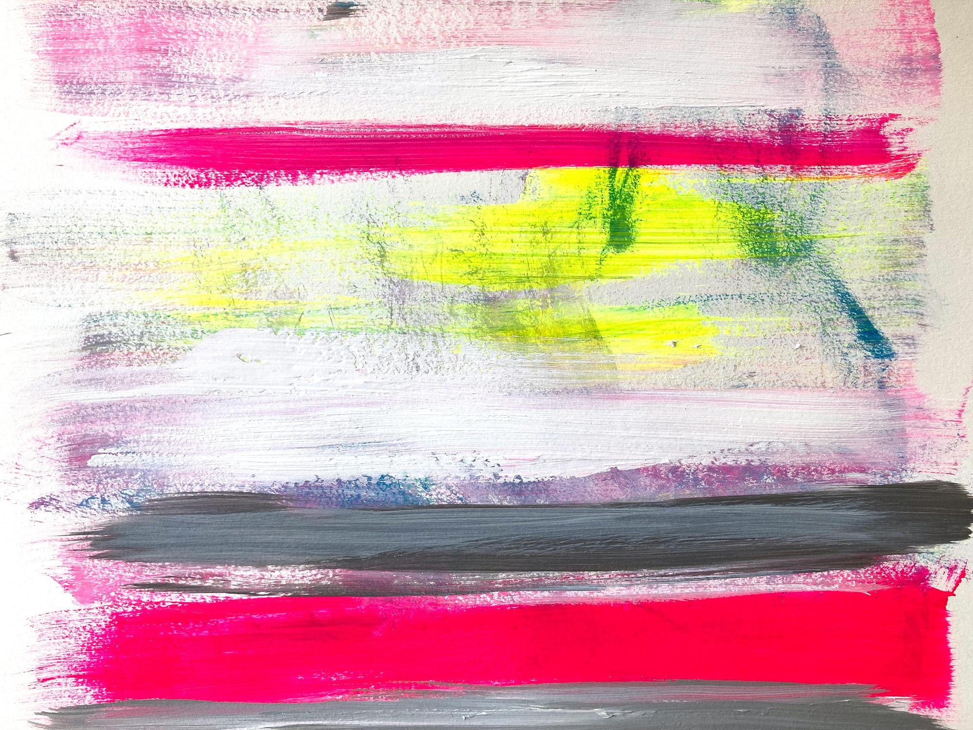 „My Horizon – St. Ives“ Abstraktes Farbfeld Zeitgenössisches Pop-Gemälde auf Papier im Angebot 5