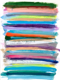 "My Horizon - St. Lucia" Abstract Color Field Contemporary Painting Paper