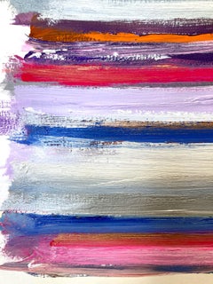 "My Horizon - Summers in The Hamptons" Color Field Contemporary Oil Painting