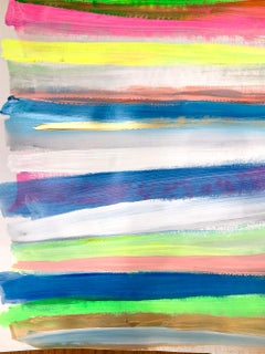 "My Horizon - Turks and Caicos" Color Field Contemporary Painting on Paper