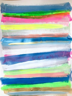 "My Horizon - Turks and Caicos" Color Field Contemporary Painting on Paper