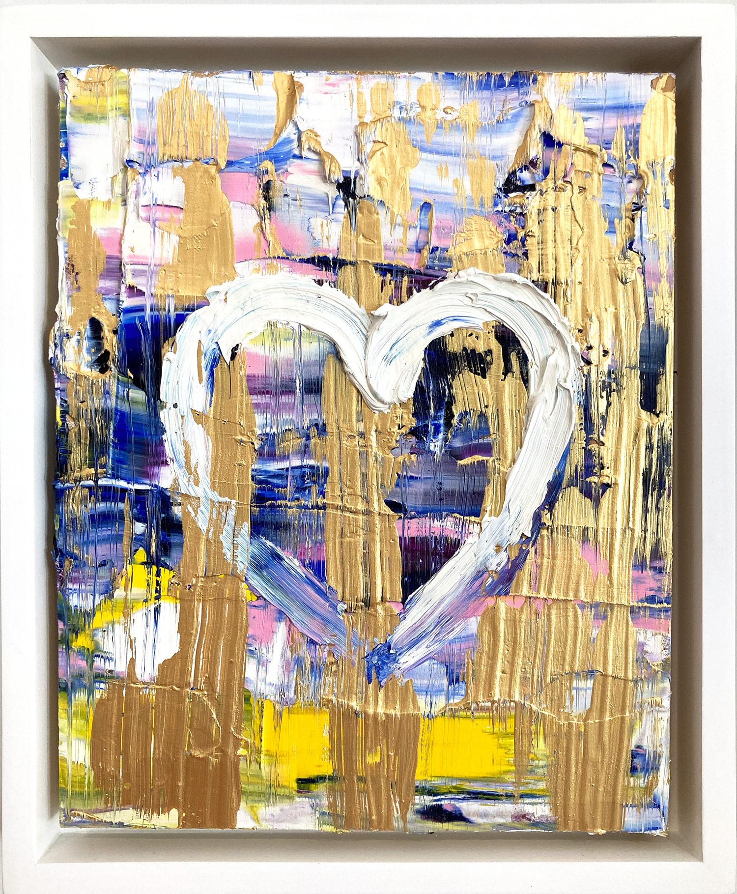 Cindy Shaoul "My Rising Star Heart" Colorful Silver Abstract Oil