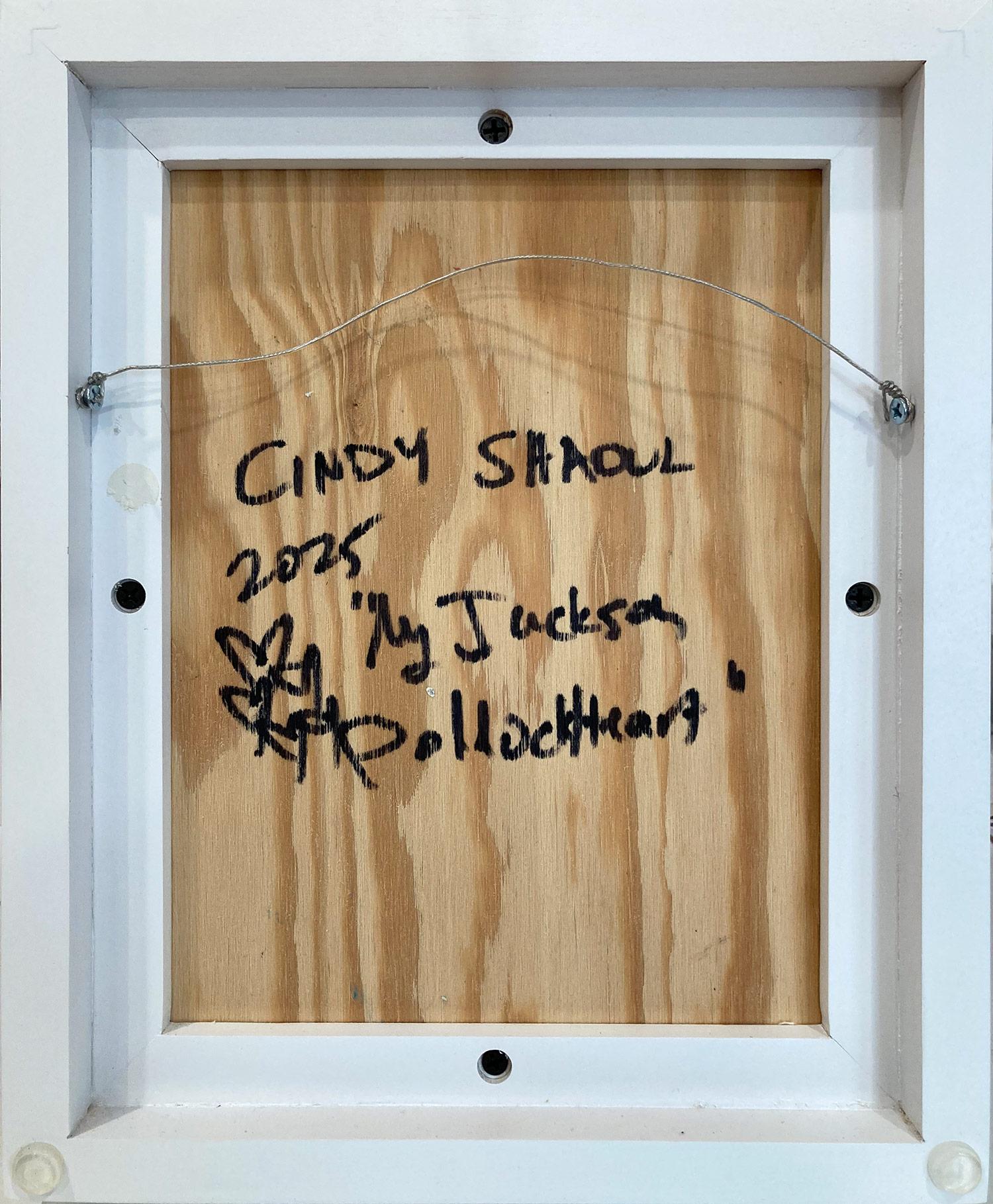 « My Jackson Pollock Heart », peinture à l'huile pop art sur bois avec cadre flottant blanc en vente 8