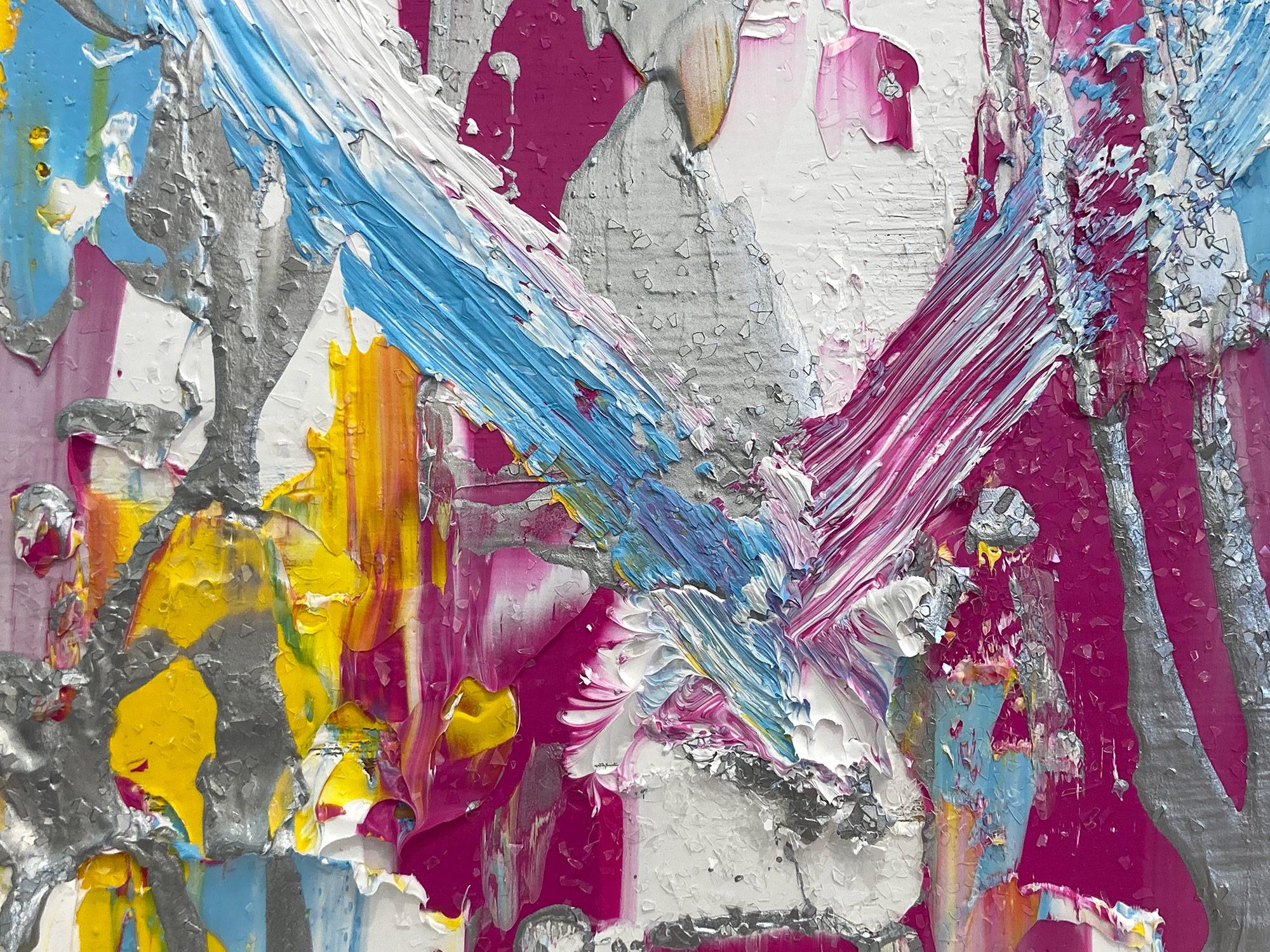Motivés par des couleurs vives et des coups de pinceau rapides, nous sommes émus par la simplicité et la texture épaisse des peintures à l'huile de ces œuvres. La 