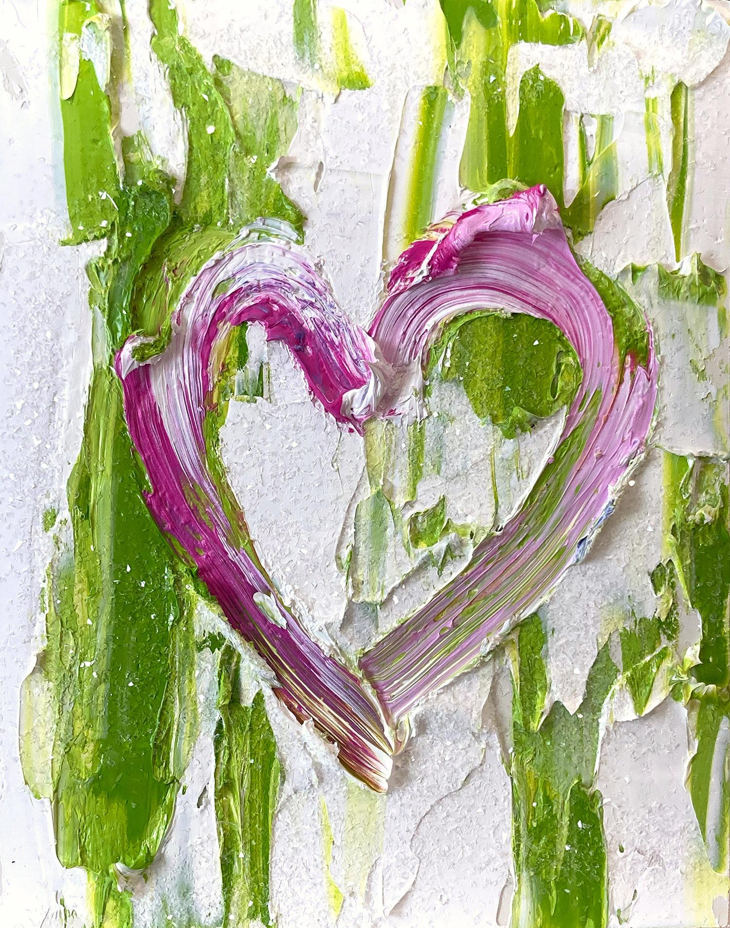 Motivated by bold color and fast brushwork, we are moved by the simplicity and thick textured oil paints in these works. Shaoul’s “My Heart Collection” is a vibrant and energetic display of love encapsulated in these miniature hearts, leaving us