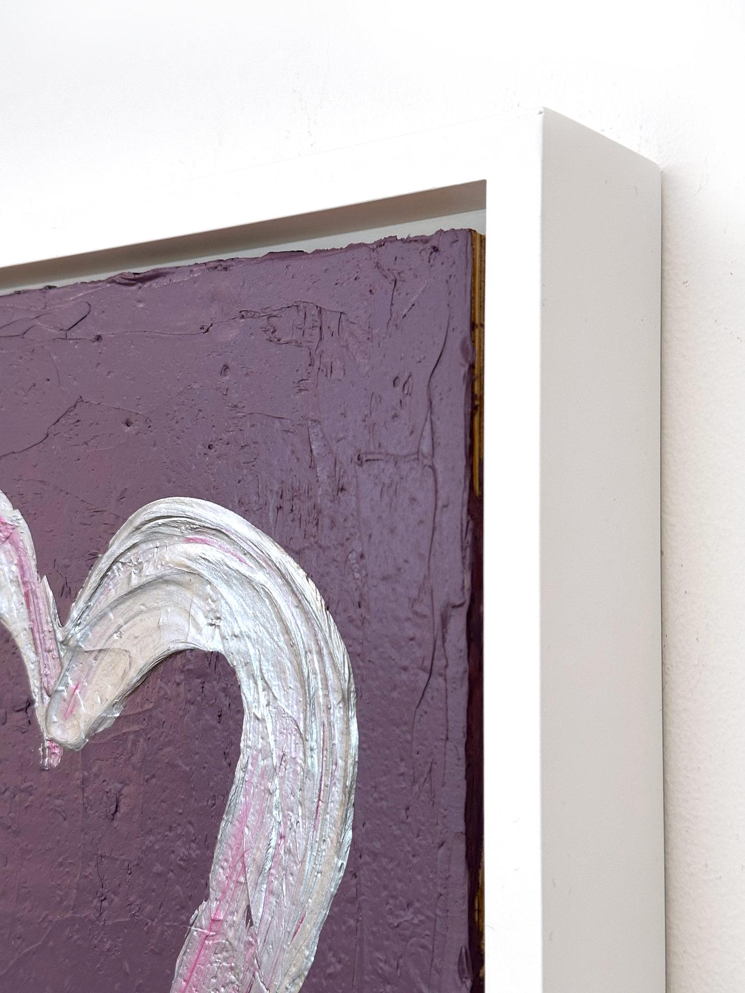 „My Love at First Sight Heart“ Buntes Pop-Art-Ölgemälde, Weißes Floater-Rahmen im Angebot 4