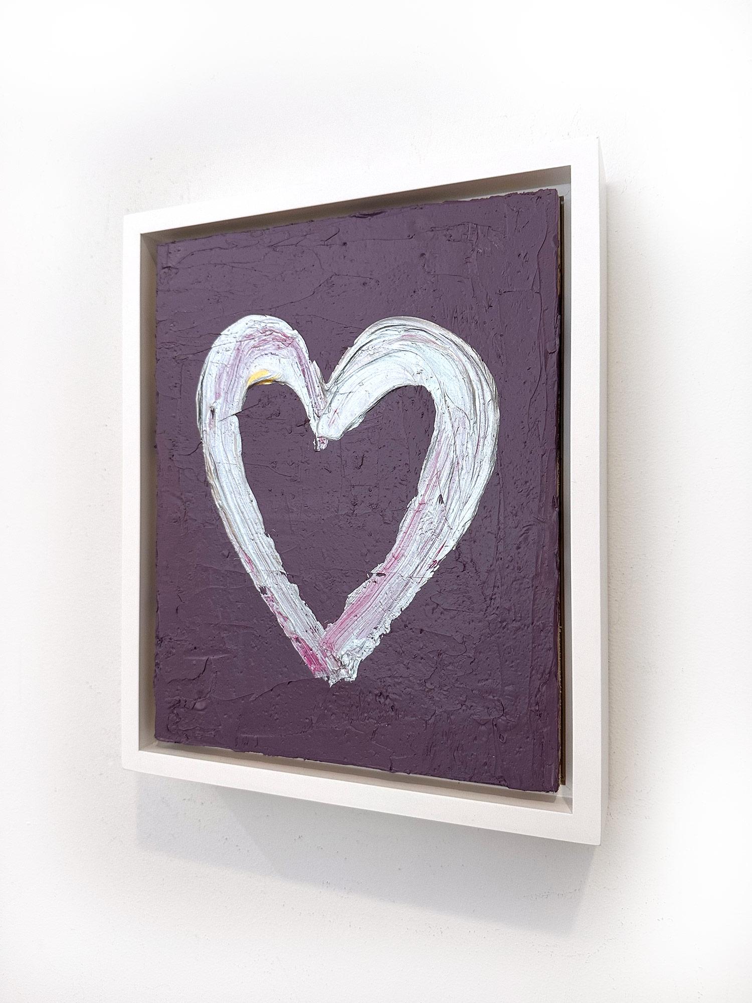 „My Love at First Sight Heart“ Buntes Pop-Art-Ölgemälde, Weißes Floater-Rahmen im Angebot 8