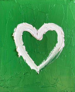 "My Lucky Heart" Contemporary Pop Art Oil Painting with Floater Frame
