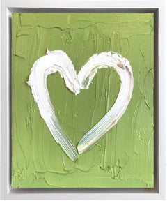 "My Lucky Heart" Contemporary Pop Art Oil Painting with Floater Frame