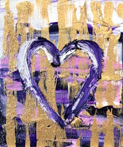 "My Marie Antoinette Heart" Colorful Contemporary Oil Painting w Floater Frame