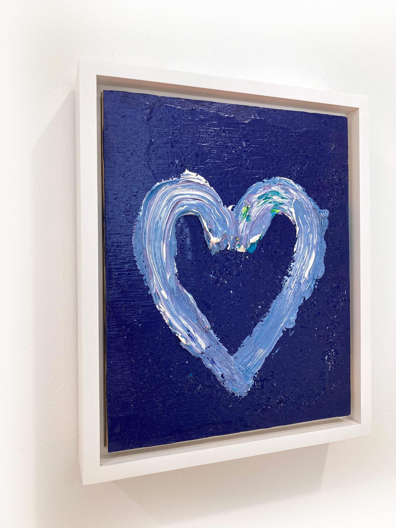 „My Melrose Heart“ Lila Pop, Ölgemälde auf Holz mit weißem Floater-Rahmen im Angebot 9