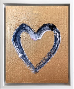 "My Met Gala Heart" Contemporary Pop Oil Painting Wood with White Floater Frame