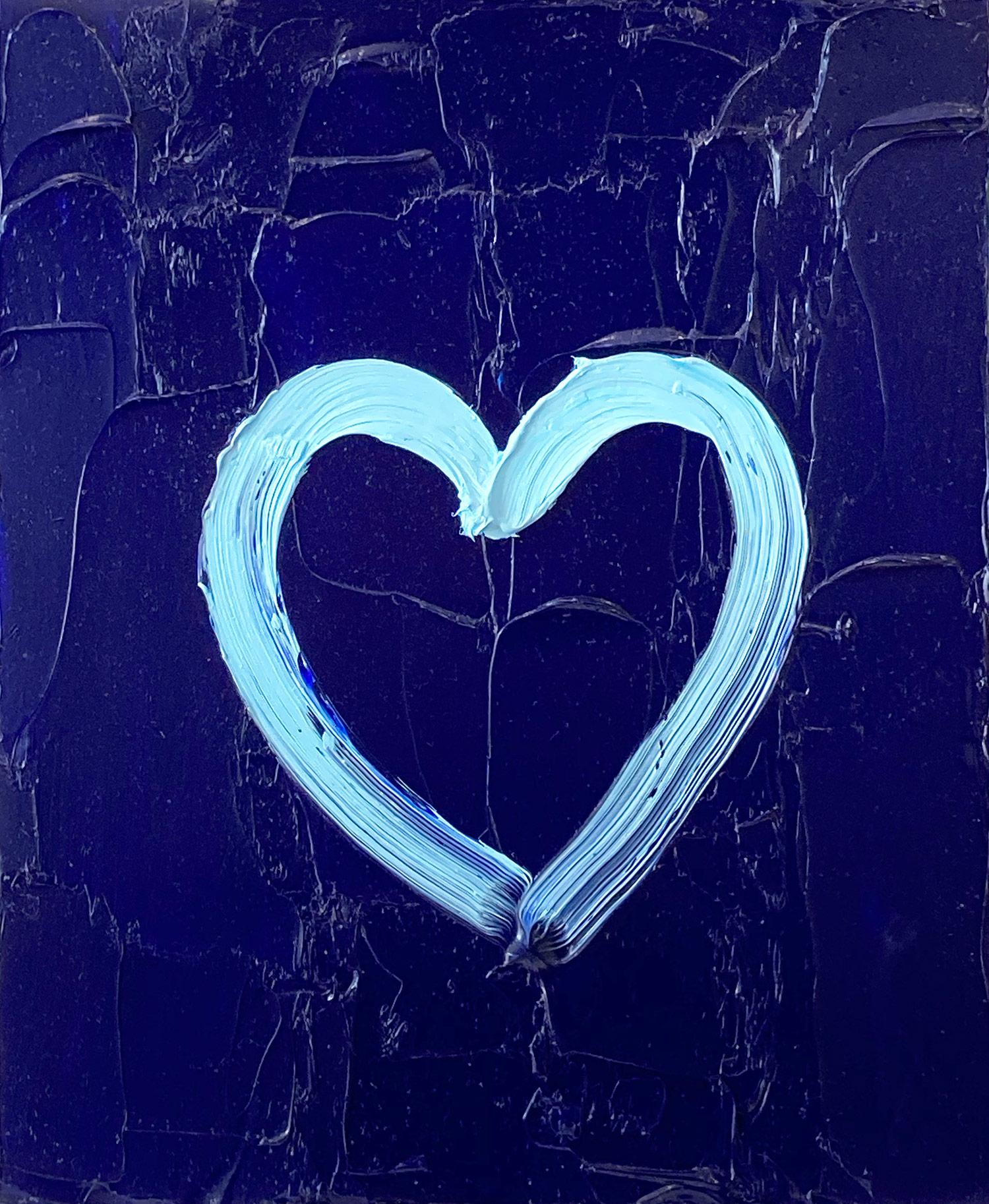 blue heart painting