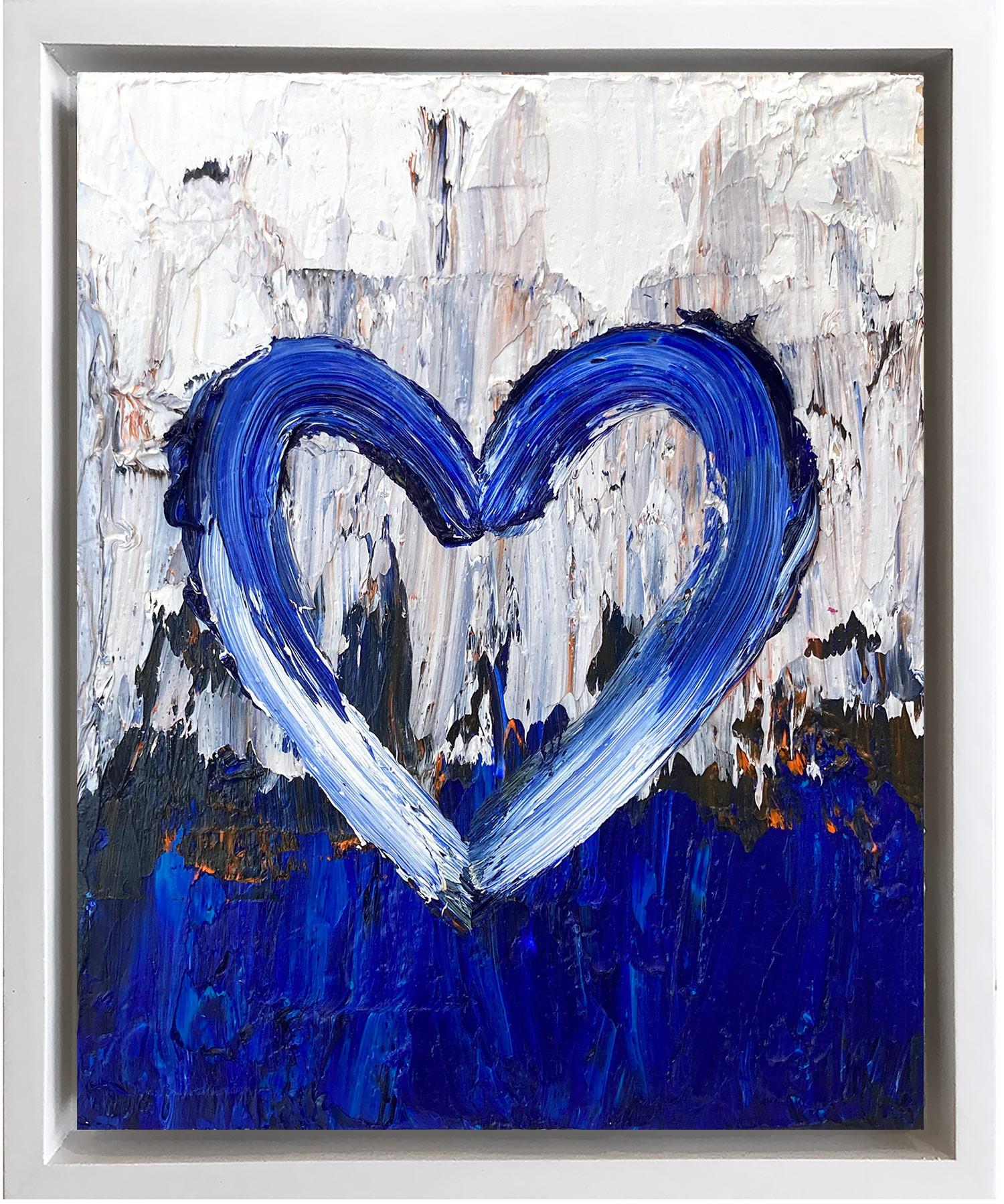 "My Aspen Heart" Contemporary Oil Painting with Floater Frame 