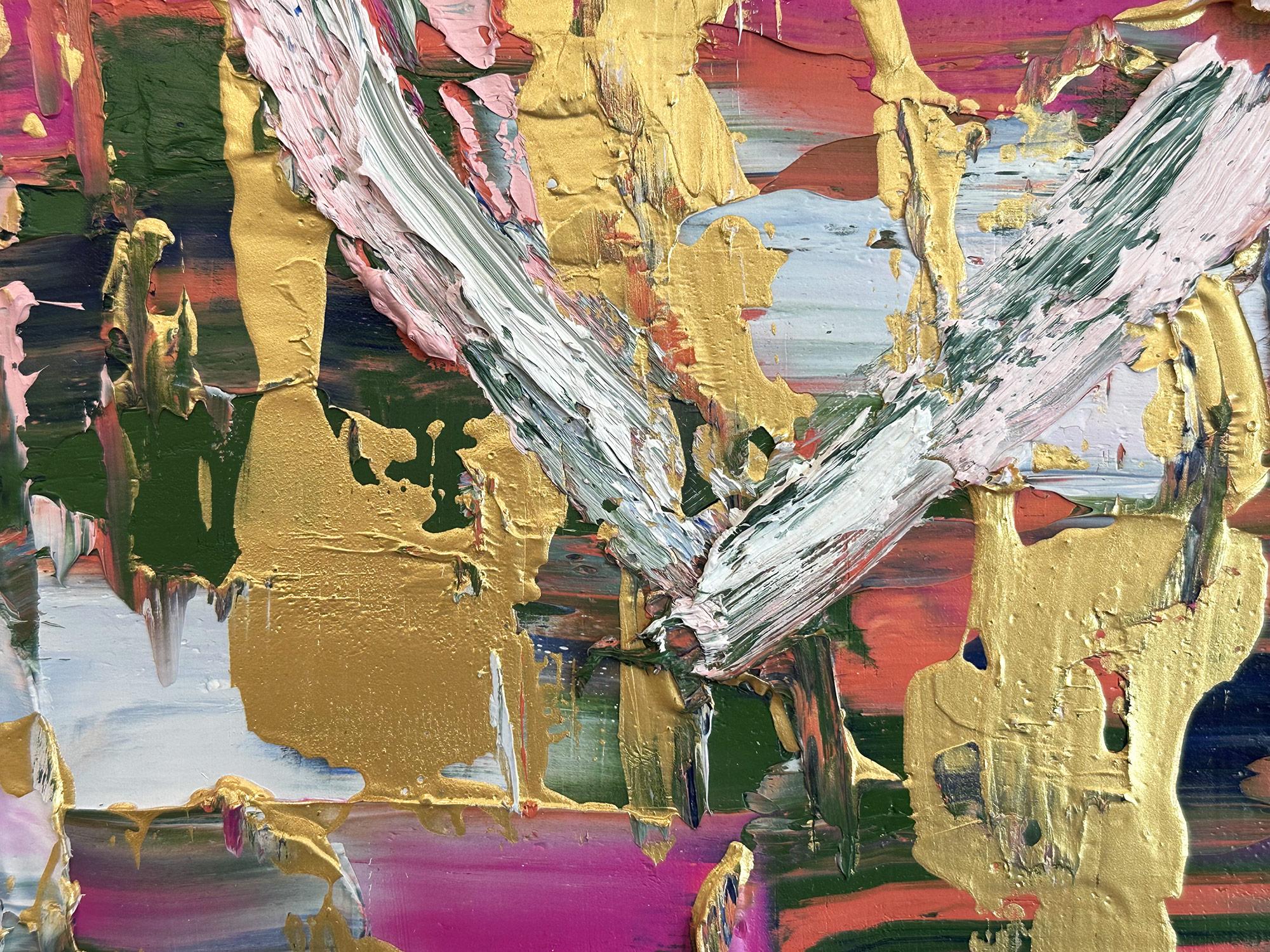 Motivés par des couleurs vives et des coups de pinceau rapides, nous sommes émus par la simplicité et la texture épaisse des peintures à l'huile de ces œuvres. La 