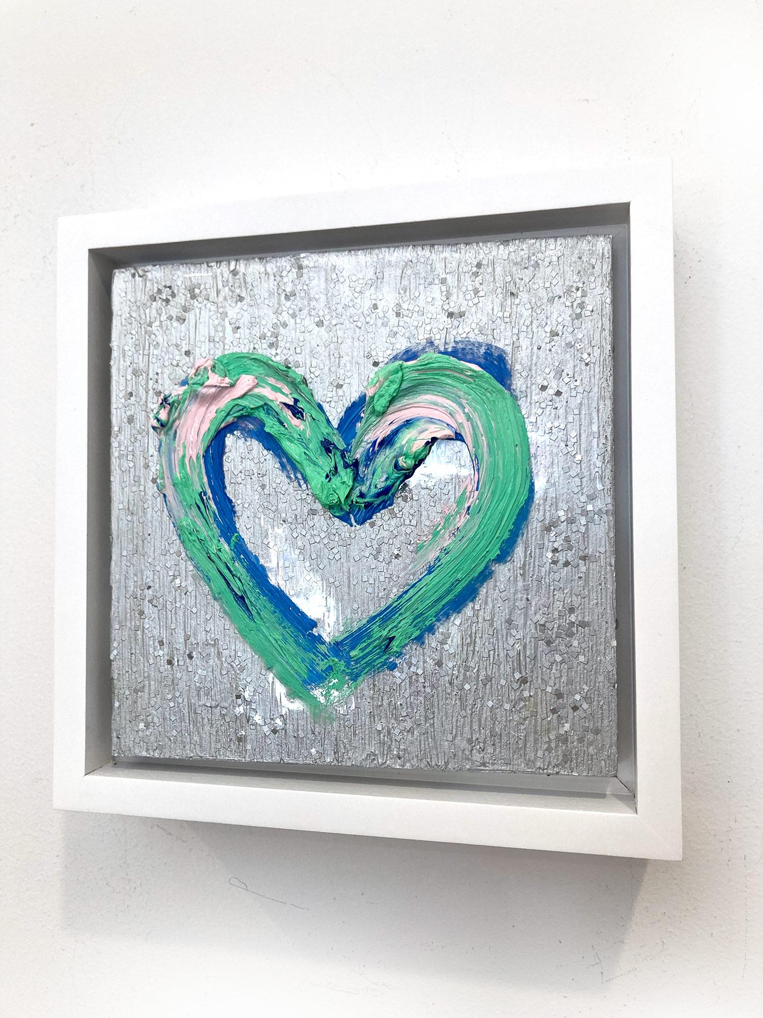 „My Penny Lane Heart“ Buntes Pop-Art-Ölgemälde mit weißem Floater-Rahmen im Angebot 10