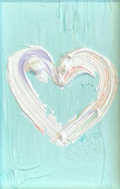 "My Petit Breakfast at Tiffany's Heart" Contemporary Oil Painting with Frame