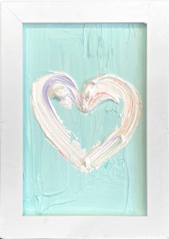 "My Petit Breakfast at Tiffany's Heart" Contemporary Oil Painting with Frame