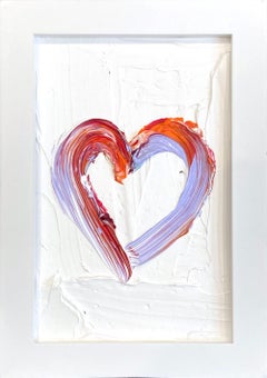 "My Petit Moulin Rouge Heart" Colorful Contemporary Oil Painting with Frame