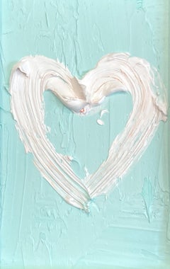 "My Petit Something from Tiffany's Heart" Contemporary Oil Painting with Frame