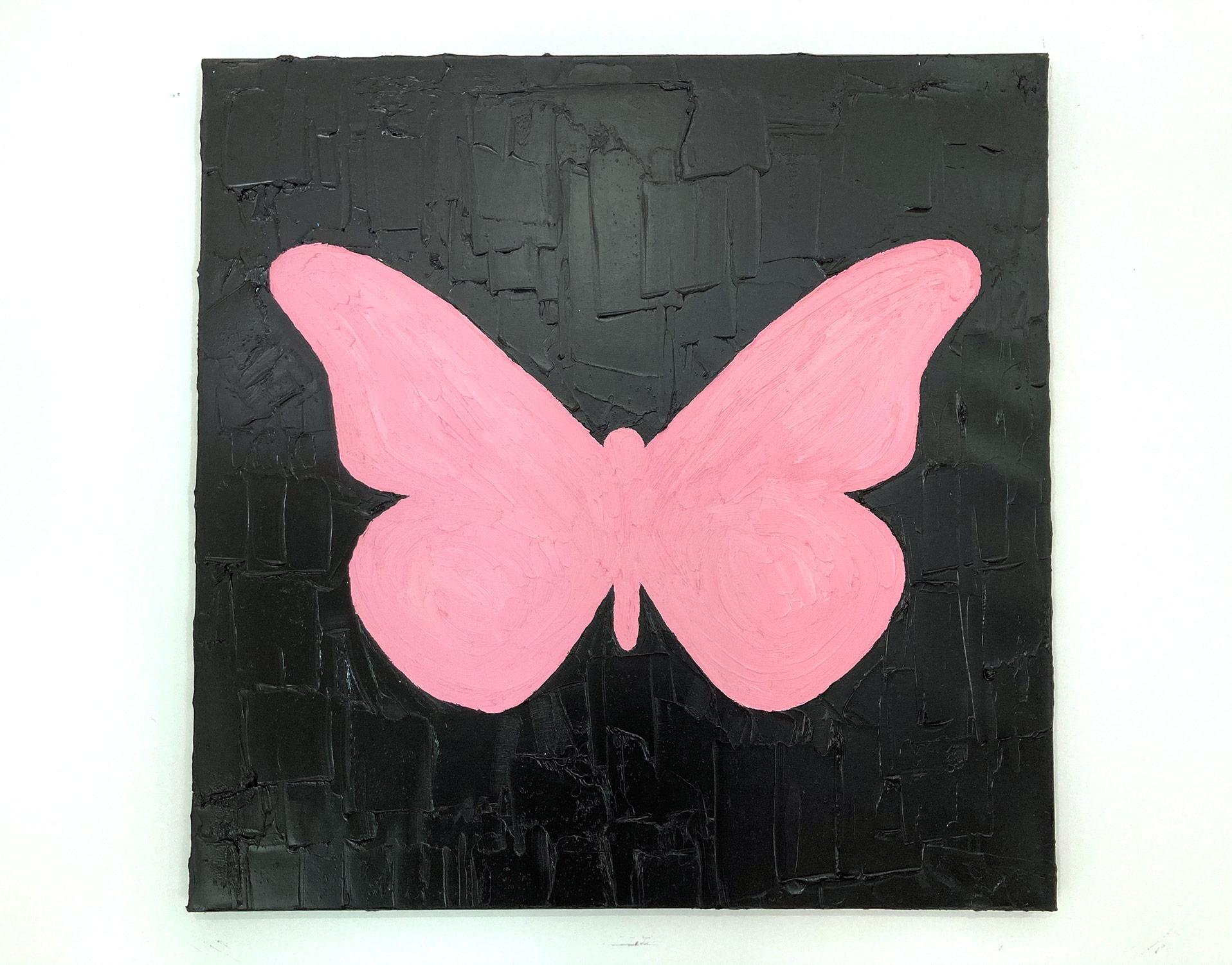 pink and black painting